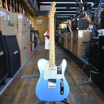 Fender American Professional Classic Telecaster Electric Guitar Faded Lake Placid Blue w/Padded Gig Bag image 4