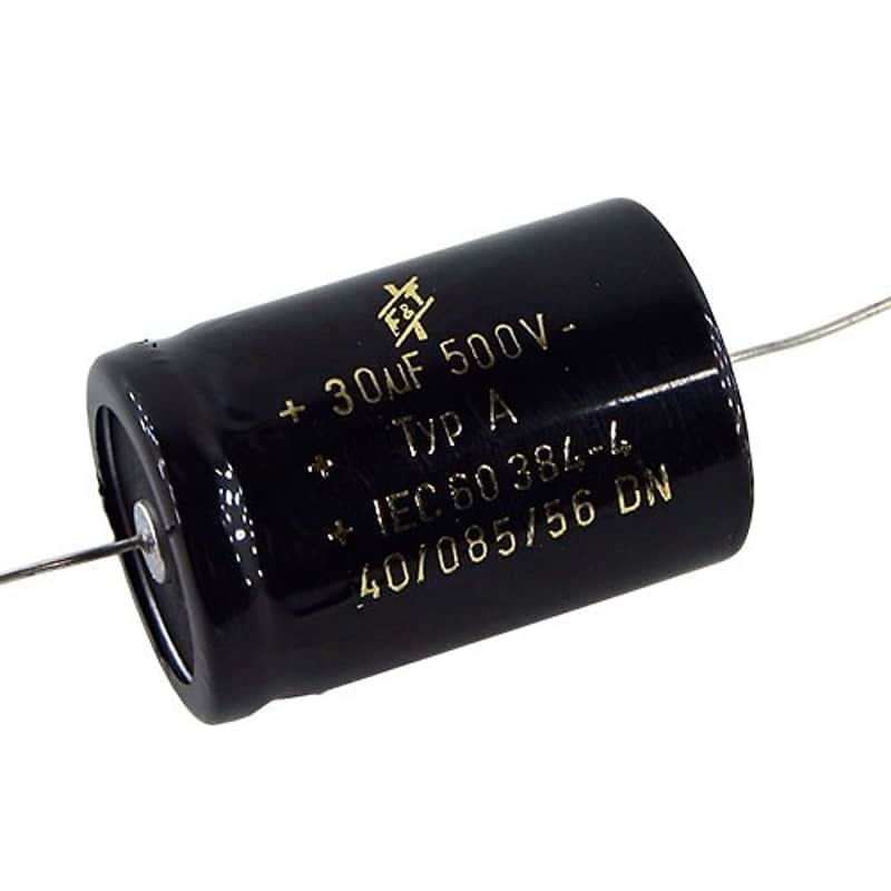 F&T Axial Electrolytic Capacitor, 30uf @ 500 VDC image 1