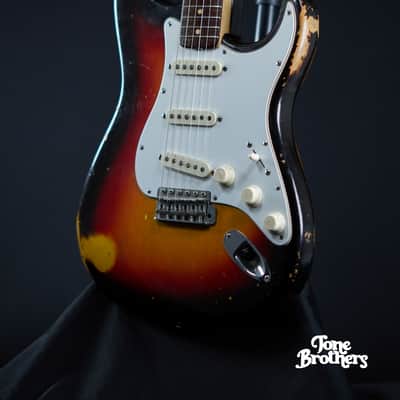 7.4LB, 1-Owner! 1963 Fender Stratocaster Sunburst image 5