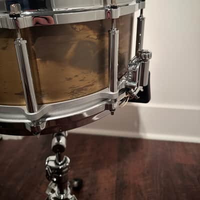 Pearl 30th Anniversary Free-Floating Patina Brass 14x6.5" Snare Drum - Complete Bild 4