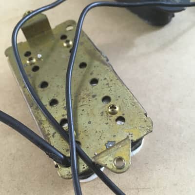 Rare Vintage Complete HSS Strat Pickup Set Natural Relic Humbucker Ceramic Pups MIJ Style image 8