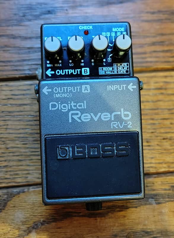 Boss RV-2 Digital Reverb (Dark Gray Label) 1987 - 1989 - Gray image 1