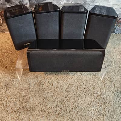 Yamaha Yamaha NS-840 compact, 2-way bookshelf satellite speakers 5 speakers 90s  - Piano black image 1
