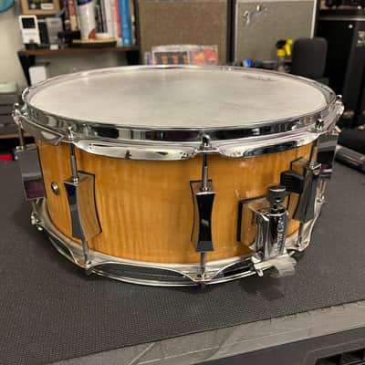 Pork Pie 6x14 10-Lug Snare (2008) Natural Curly Maple image 8