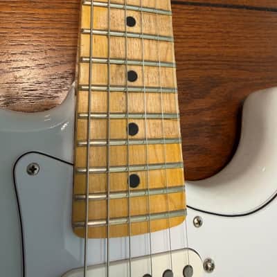 ***Must See*** Olympic White Hendrix Voodoo Tribute Strat Partscaster – (Right Handed) Lefty Neck & Tremolo, Nitro Finish image 4