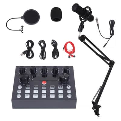 Professional Home Studio Recording Kit – Microphone Set with Audio Mixer for Music image 3