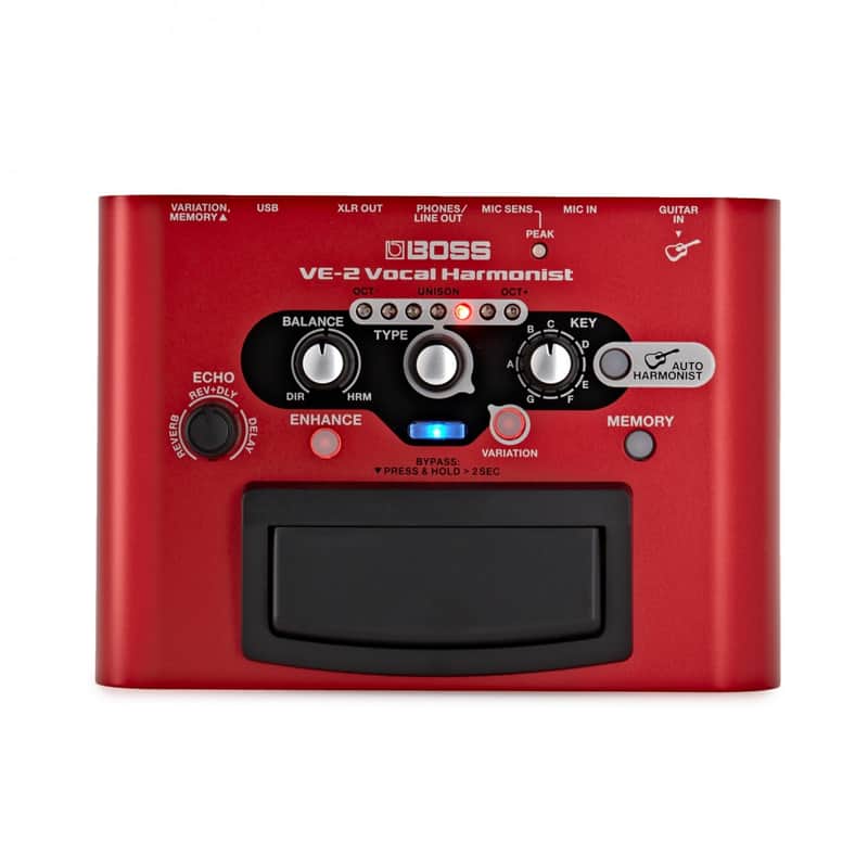 Boss VE-2 Vocal Harmonist Multi-Effect Unit 2014 - Present - Red image 1