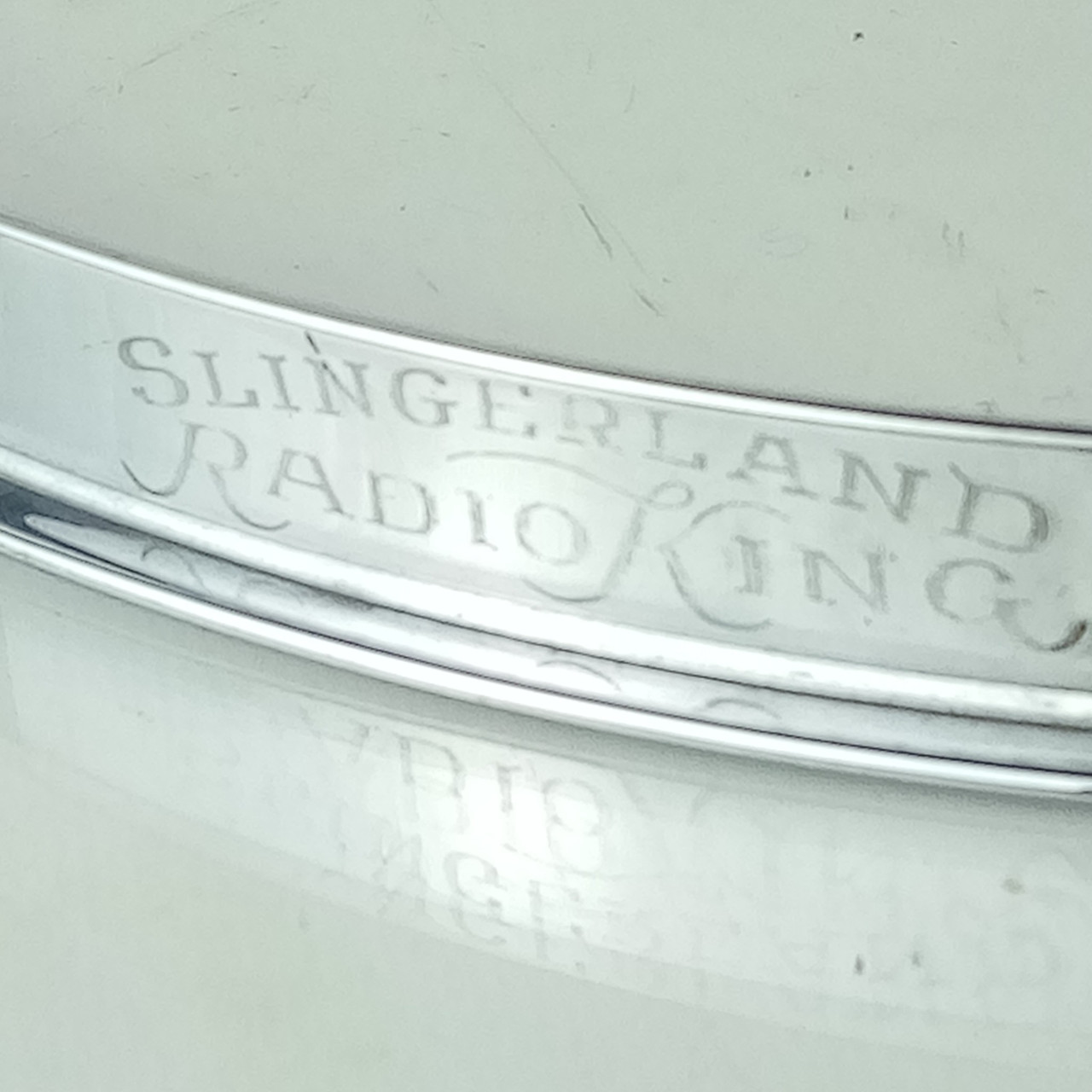 Slingerland 13"COB Radio King ENGRAVED Single-Flange Tom Drum Batter Rim/Hoop US — main photograph