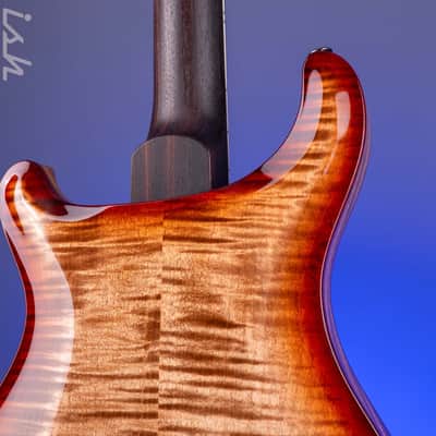 PRS Wood Library Hollowbody II 594 10-Top Brazilian RW Fretboard Autumn Burst Custom Color image 10
