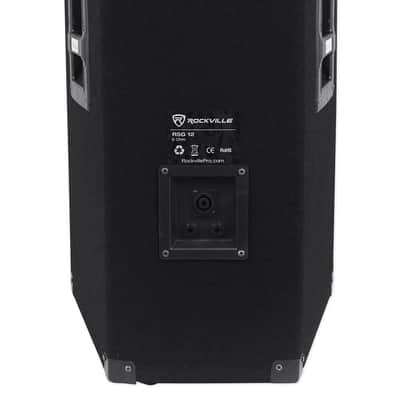 (2) Rockville RSG12 12” 3-Way 1000 Watt 8 Ohm Passive DJ PA Speaker +Stands +Cables image 2