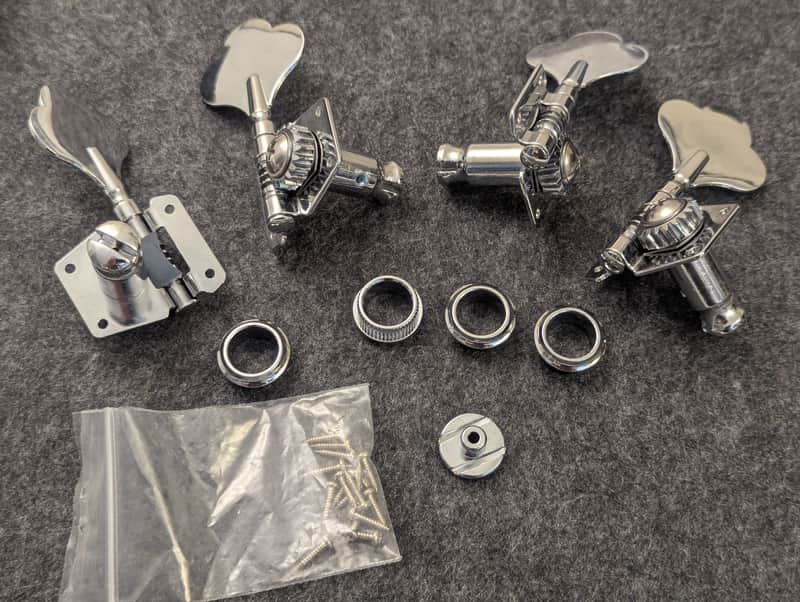 Squier Jazz Bass Tuners 2008 - Nickel/Silver image 1