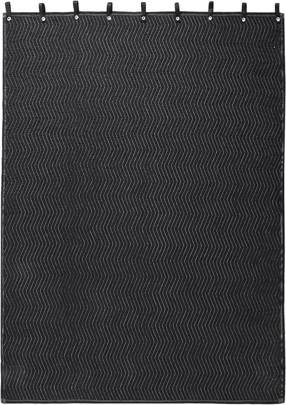 Large Sound Dampening Blanket, 72" x 48" Sound Absorbing Panel with Grommets for Wall Hanging, Noise Reduce Curtains for Recording Studio Use and Basements, 72" x 48", Black image 1