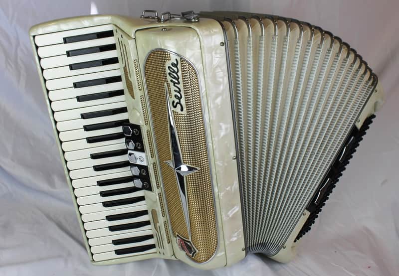 7528 - Ivory Gretsch LaTosca Seville Piano Accordion LM 41 120 image 1