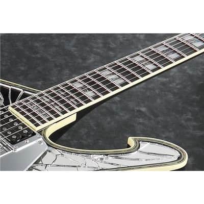Ibanez Paul Stanley Signature Series PS1CM Electric Guitar, Bound Ebony Fretboard, Chrome image 7