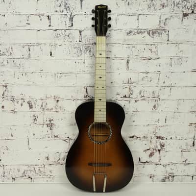 Vintage 1937 Harmony Parlor Acoustic Guitar W/ Nick Manoloff Guitar Books image 1
