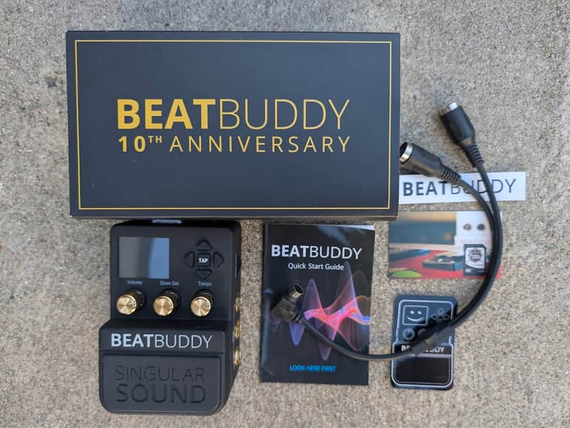 Singular Sound BeatBuddy Drum Machine Pedal 10th Anniversary Edition 2025 - Black image 1