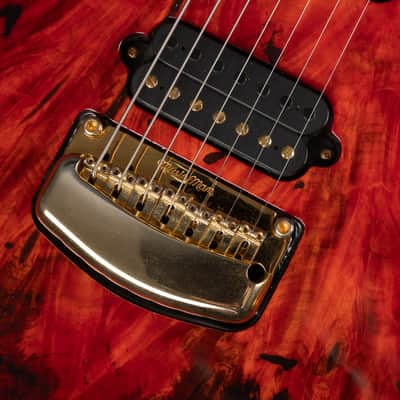 2021 Ernie Ball Music Man Jason Richardson Signature Cutlass 7 - Rorschach Red | USA 7-String JR7 Buckeye Burl Top Birdseye Maple Neck Tremolo Stainless Steel Frets 3.6kg | OHSC image 20