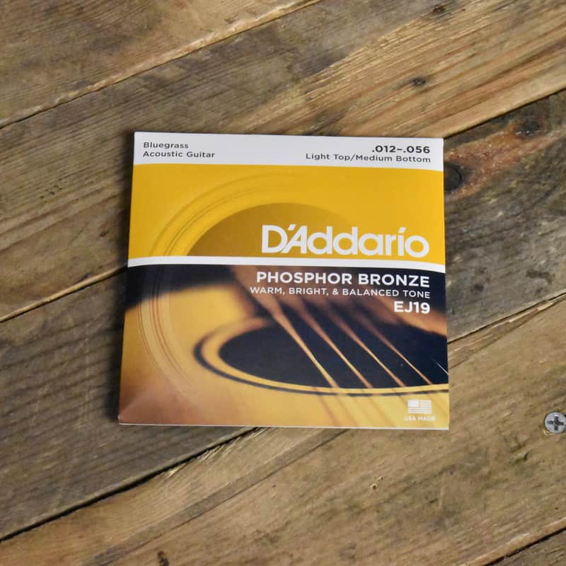 D'Addario EJ19 Phosphor Bronze Acoustic Guitar Strings Bluegrass 12-56 image 1
