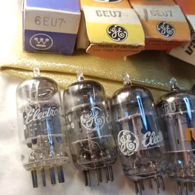 Sylvania etc. ONE (1) 6EU7 tNOS AT1000 TESTED Vacuum Tube GE, Raytheon dual triode 1958-1972