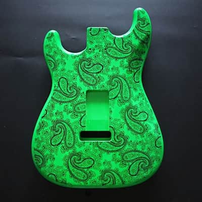 Paisley Green Alder Wood Guitar Stratocaster Strat Style Body image 3