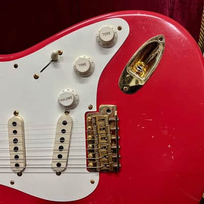 1956 Fender Stratocaster Masterbuilt By Dennis Galuszka Fiesta Red  Gold Hardware Journeyman Relic image 20
