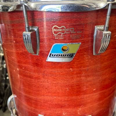 Ludwig 1970s mahogany 14 inch hanging floor Tom image 2