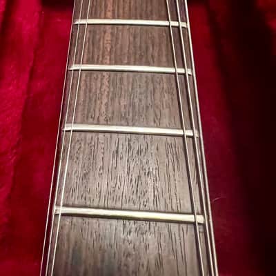 Moonstone FLAMING V flying v 1984 - Natural Paduak & maple burl image 23