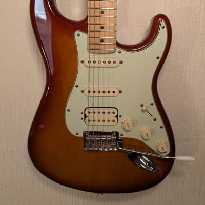 Fender Deluxe Stratocaster DEMO VIDEO HSS Maple Fretboard 2019 - Tobacco Sunburst image 2