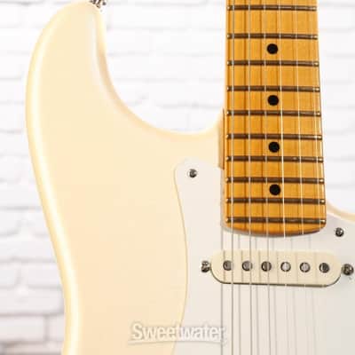 Fender Lincoln Brewster Stratocaster Electric Guitar - Olympic Pearl with Maple Fingerboard (StratBrewsterd1) image 7