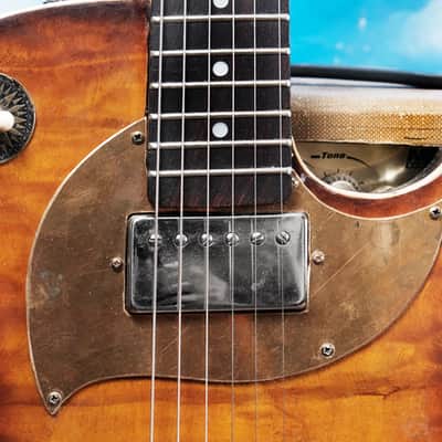 Postal Midnight Special Flamed Maple Tiger-burst-Duncan Pearly Gates pickups Bigsby Carved Scroll Headstock image 10