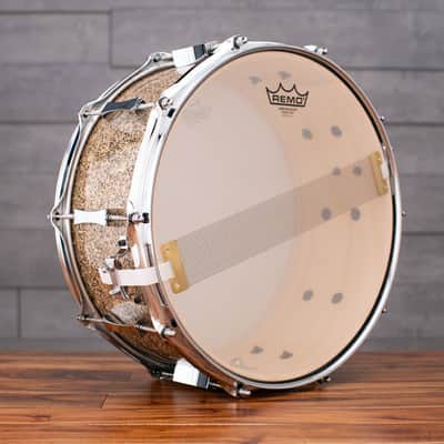 PORK PIE 14 X 6.5 MAPLE SNARE DRUM, B20 CYMBAL GLITTER SPARKLE image 5