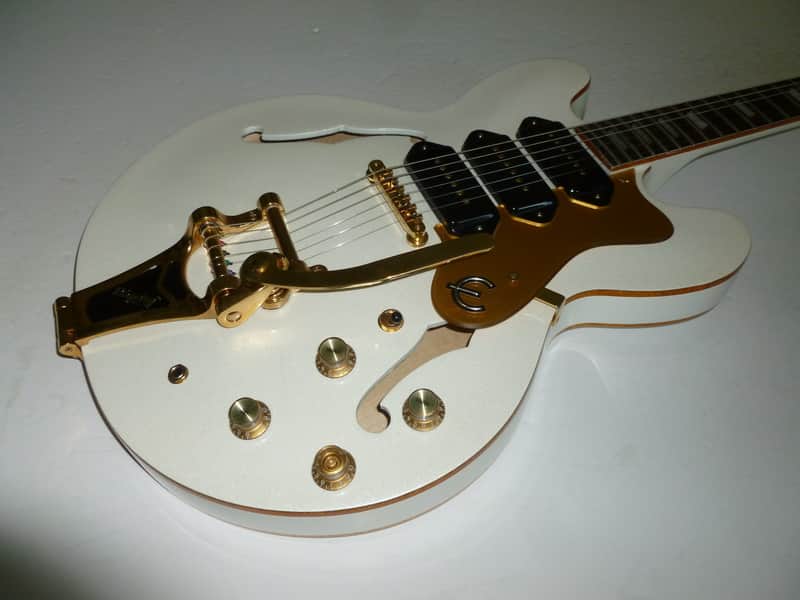 Epiphone Riviera P93 PW Limited Edition Custom Shop 2001 Pearl White image 1