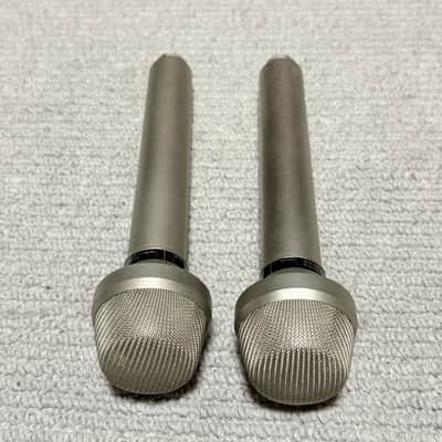 Aiwa DM-68 Stereo pair Vintage microphone w/cable, holder, case image 6