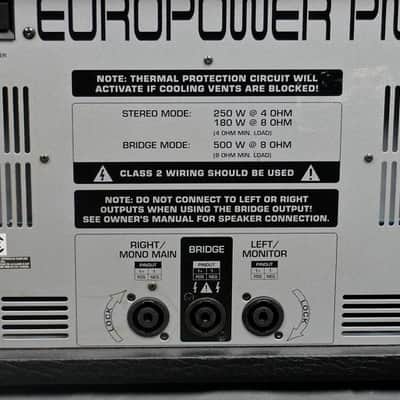 Behringer PMH2000 Europower 2 x 250W Stereo Powered 10 Ch Mixer w/Manual image 9