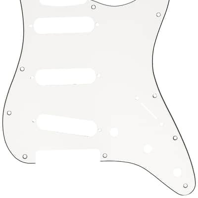Genuine Fender Stratocaster/Strat 3-Ply 11-Hole SSS Guitar Pickguard - WHITE image 5