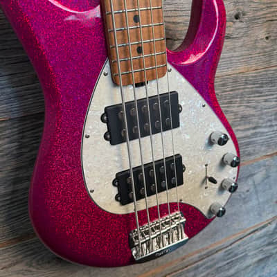 Ernie Ball Music Man StingRay Special 5 HH 5-String Bass - Soda Pink Sparkle image 5