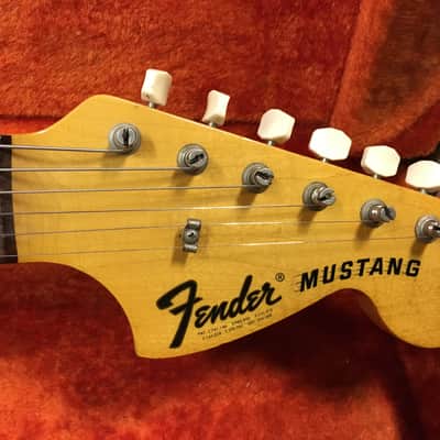 1970 Fender Mustang Electric Guitar Sunburst Vintage USA image 2