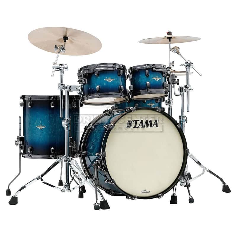 Tama Starclassic Maple 4pc Drum Set Molten Electric Blue Burst w/Black Nickel Hw image 1