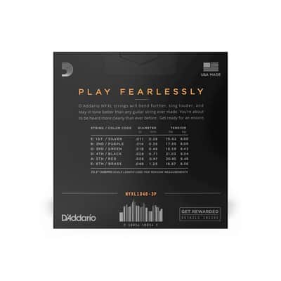 D'Addario NYXL1046-3P Regular Light Electric Guitar Strings 3-Pack image 3