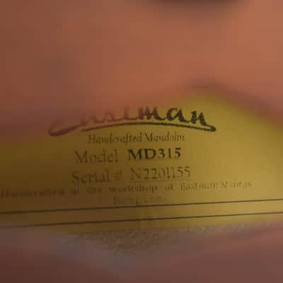 Eastman MD315 F-Style F-Hole Mandolin Classic Satin Finish image 10