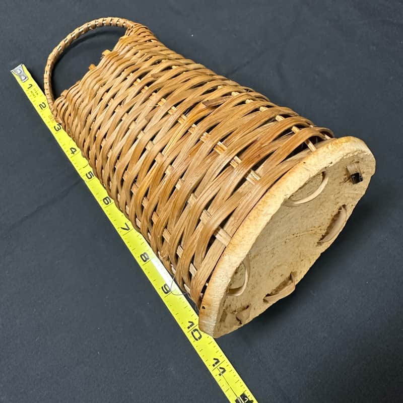 Authentic Caxixi, 10.75" x 5", EXTRA LARGE, Rattan Woven, Dried Gourd Bottom - MINT image 1