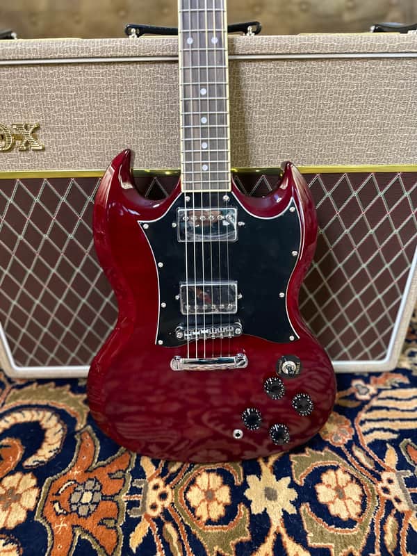 SX Guitars SE4SK TWR (SG Style) Pack Wine Red image 1