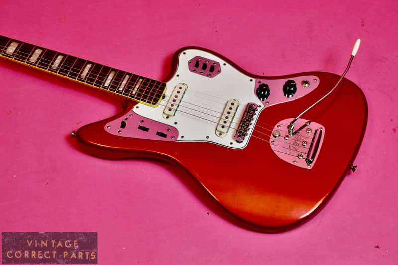 Vintage 1966 Fender Jaguar -  RARE Candy Apple Red  - Matching Headstock - Fully Original with Case!