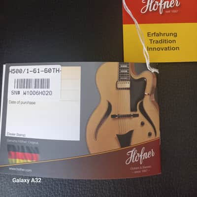 Höfner 500/1 "'61 Cavern" Bass – 60th Anniversary Limited Edition SN# W1006H020 2021-2023 image 9
