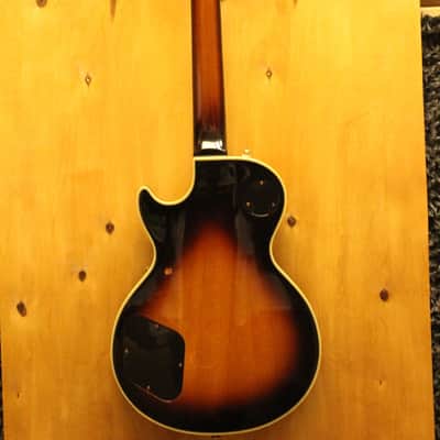 1980s Burny Les Paul Custom Guitar MIJ Tobacco Burst + Hard Case image 10