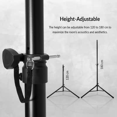 Behringer EUROLIVE 800 Watts 2-Way Passive PA Speaker with 12" Woofer and 1.75" Driver, Black with Height-Adjustable Speaker Stand with Carry Bag and Value Series XLR M to F Professional Microphone Cable - 25" image 8