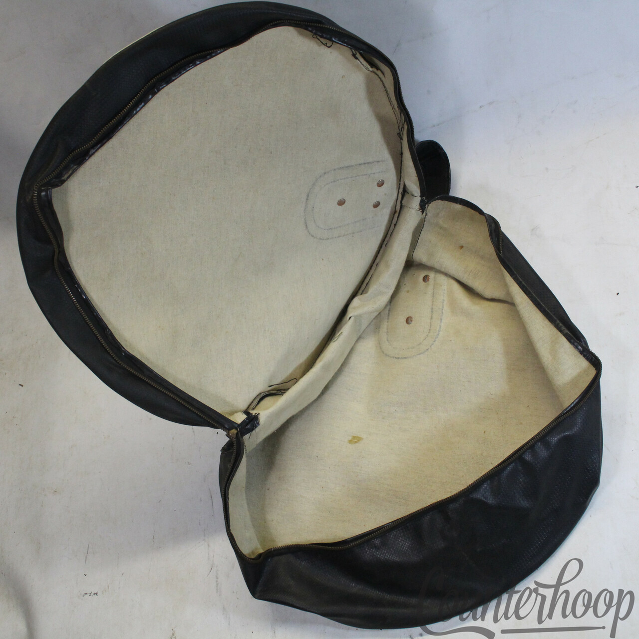 Ludwig Naugahyde 14x5" Snare Drum Bag / Case Black Leather Soft-Shell Fabric — main photograph