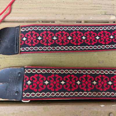 Vintage 1960's Bobby Lee "No-Scratch" Guitar Strap! Cool Bohemian Pattern, Metal Buckle! image 2