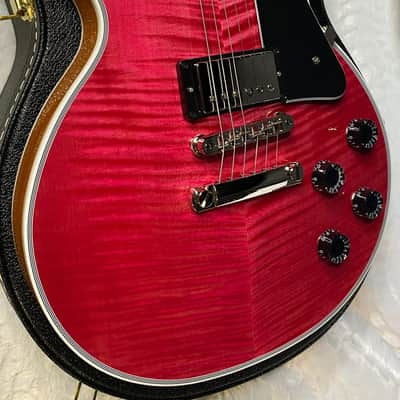 NEW! Gibson Dealer Select Custom Shop Les Paul Custom AAA Reverse Chevron Figured Top - Transparent Pink - Authorized Dealer - WOW! 8.8 lbs - G06630 imagen 7