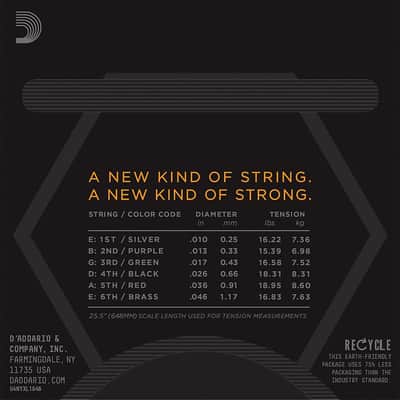D'Addario Guitar Strings NYXL 1046 Electric Light Gauge 10-46 image 3